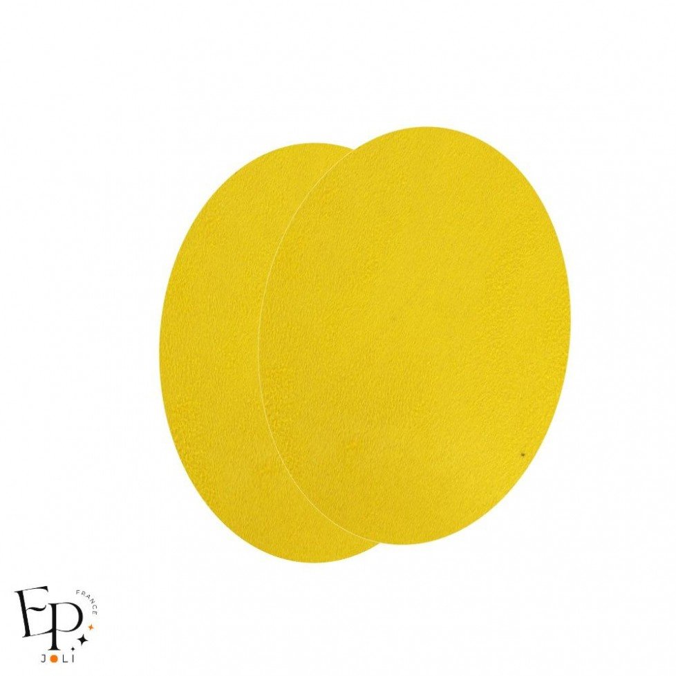 Paire de Genouillères / Coudières thermocollantes enfants en Suédine coloris Jaune Paire de Genouillères / Coudières thermocollantes enfants en Suédine coloris Jaune