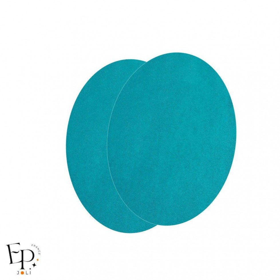 Paire de Genouillères / Coudières thermocollantes enfants en Suédine coloris Bleu Turquoise Paire de Genouillères / Coudières thermocollantes enfants en Suédine coloris Bleu Turquoise