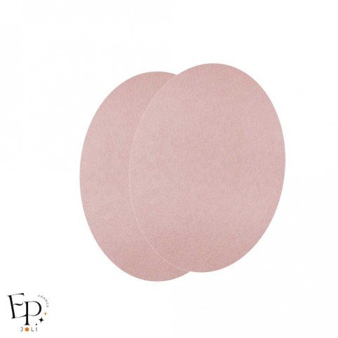 Paire de Genouillères / Coudières thermocollantes enfants en Suédine coloris Rose clair
