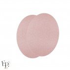 Paire de Genouillères / Coudières thermocollantes enfants en Suédine coloris Rose clair