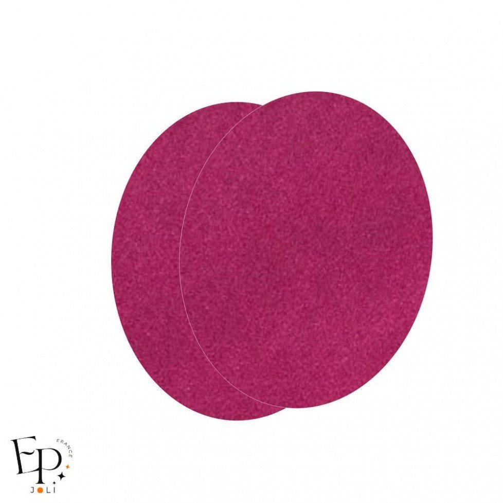 Paire de Genouillères / Coudières thermocollantes enfants en Suédine coloris Rose Fuchsia
