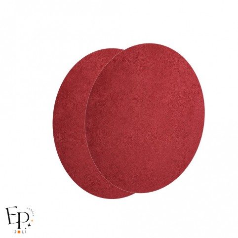 Paire de Genouillères / Coudières thermocollantes enfants en Suédine coloris Rouge brique