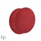 Paire de Genouillères / Coudières thermocollantes enfants en Suédine coloris Rouge brique