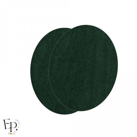 Paire de Genouillères / Coudières thermocollantes enfants en Suédine coloris Vert sapin