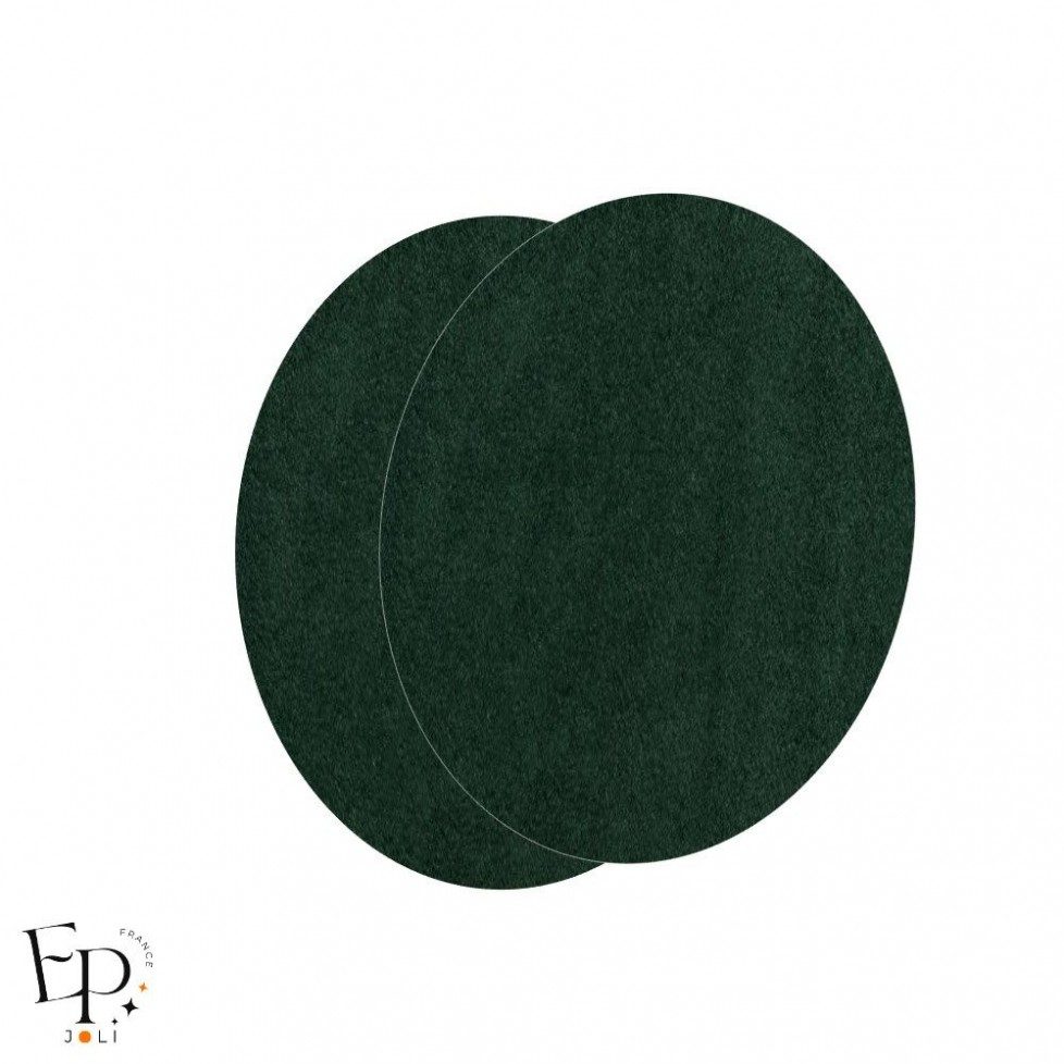Paire de Genouillères / Coudières thermocollantes enfants en Suédine coloris Vert sapin