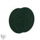 Paire de Genouillères / Coudières thermocollantes enfants en Suédine coloris Vert sapin