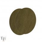 Paire de Genouillères / Coudières thermocollantes enfants en Suédine coloris Vert mousse