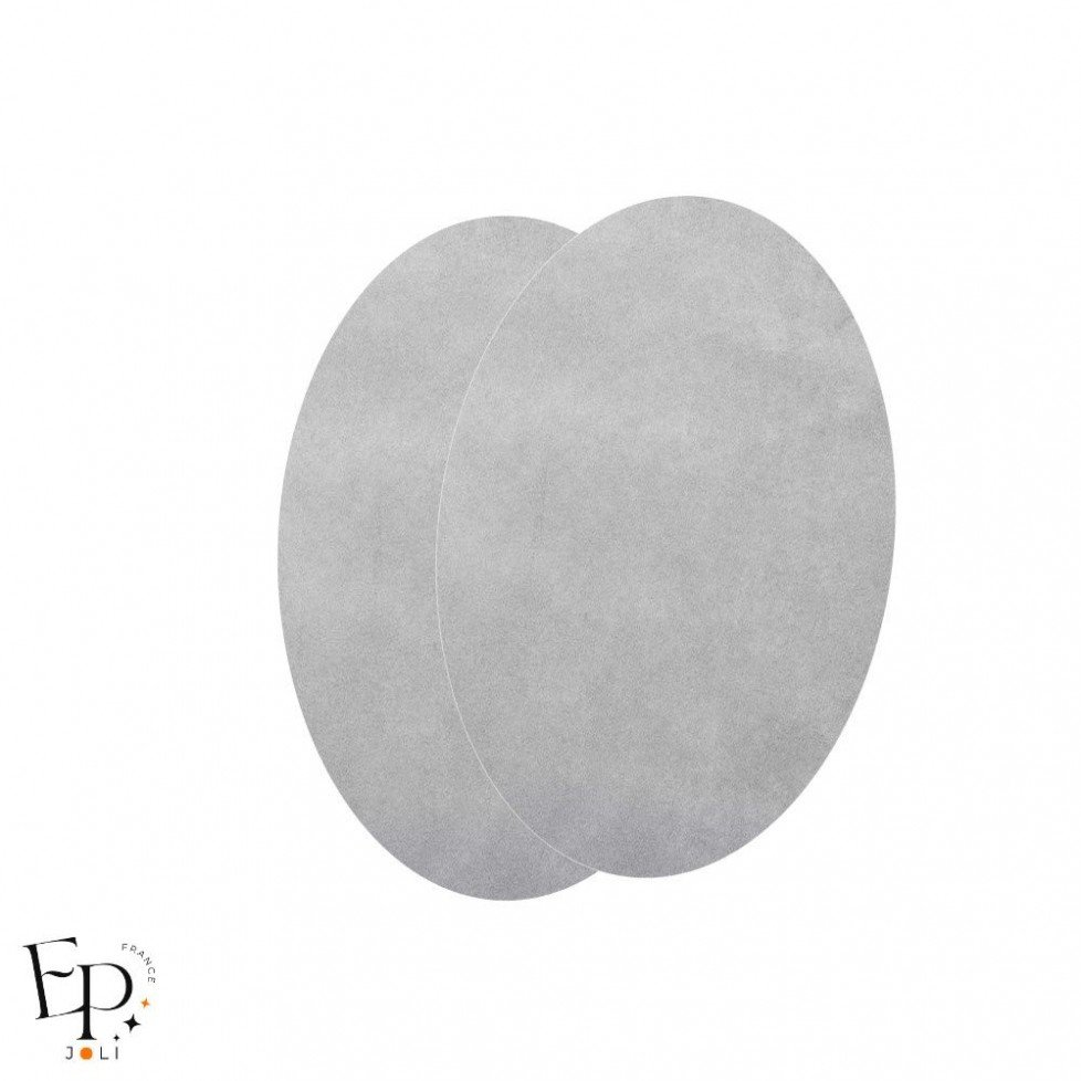 Paire de Genouillères / Coudières thermocollantes enfants en Suédine coloris Gris perle