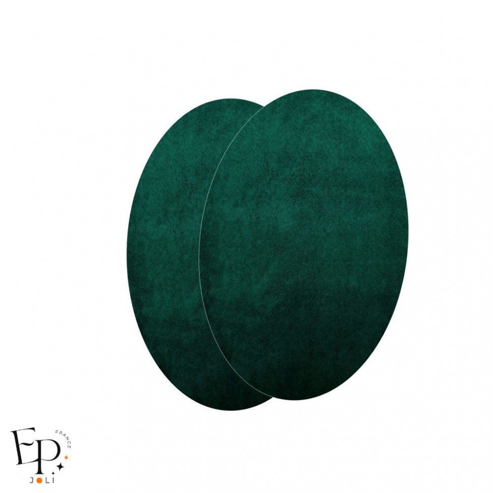Paire de Genouillères / Coudières thermocollantes en Suédine coloris Vert canard Paire de Genouillères / Coudières thermocollantes en Suédine coloris Vert canard