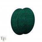Paire de Genouillères / Coudières thermocollantes en Suédine coloris Vert canard