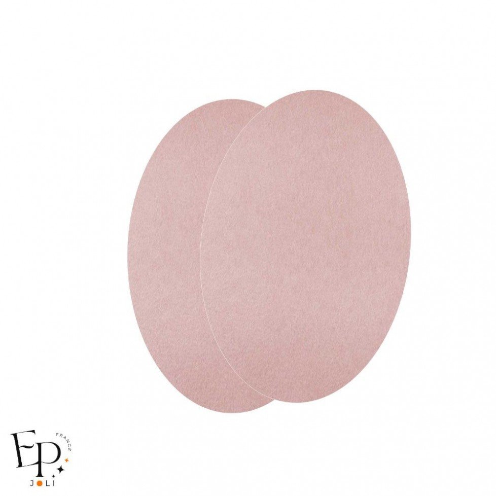 Paire de Genouillères / Coudières thermocollantes en Suédine coloris Rose clair Paire de Genouillères / Coudières thermocollantes en Suédine coloris Rose clair