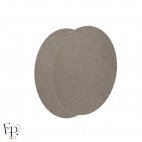 Paire de Genouillères / Coudières thermocollantes en Suédine coloris Gris taupe