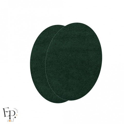 Paire de Genouillères / Coudières thermocollantes en Suédine coloris Vert sapin