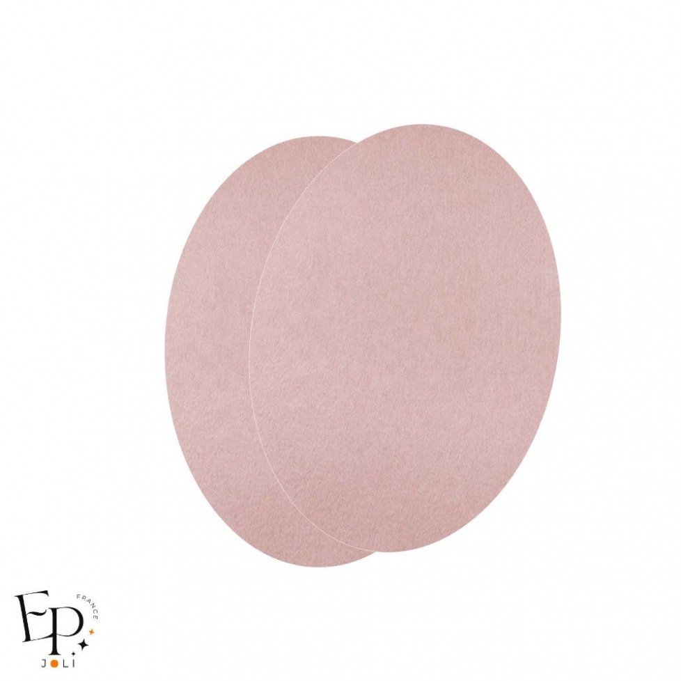 Paire de Genouillères / Coudières thermocollantes en Suédine coloris Rose clair Paire de Genouillères / Coudières thermocollantes en Suédine coloris Rose clair