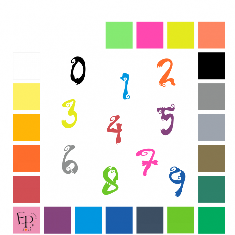 Chiffres à floquer style Halloween (police Spooky Halloween) - Uni mat thermocollant