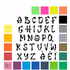 Lettres majuscules à floquer style Halloween (police Spooky Halloween) - Uni mat thermocollant