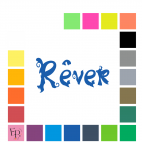 Rêver, en lettres à floquer style Halloween (police Spooky Halloween) - Uni mat thermocollant