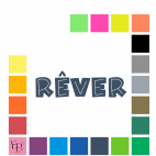 Rêver, en lettres à floquer style Noisette (police Hazelnut) - Uni mat thermocollant