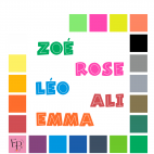 Prénoms en lettres à floquer style Noisette (police Hazelnut) - Uni mat thermocollant