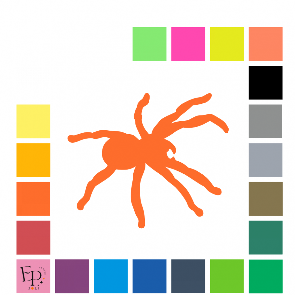 Araignée à floquer - Uni mat thermocollant Araignée à floquer - Uni mat thermocollant