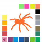 Araignée à floquer - Uni mat thermocollant