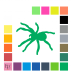 Araignée à floquer - Uni mat thermocollant