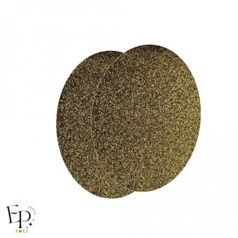 Genouillère & Coudière x 2 - Ovale Adulte Thermocollant - Vert Kaki Pailleté Star