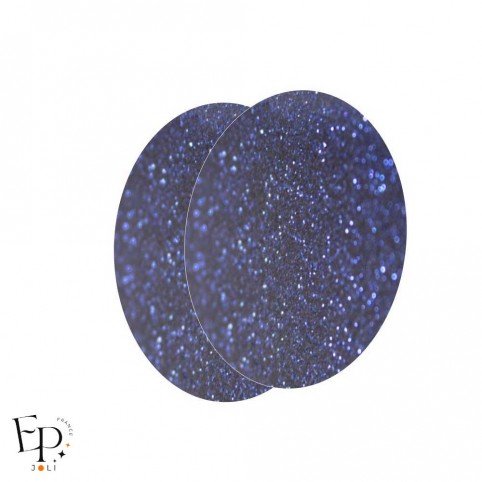 Genouillère & Coudière x 2 - Ovale Adulte Thermocollant - Bleu marine Pailleté Star