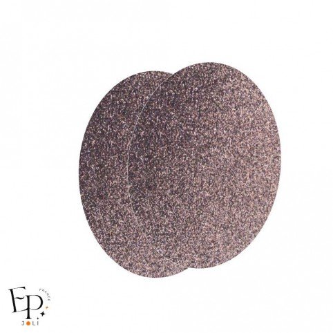 Genouillère & Coudière x 2 - Ovale Adulte Thermocollant - Or rose Pailleté Star