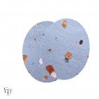 Paire de Genouillères / Coudières thermocollantes enfant coloris ciel à pois multicolores