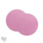 Genouillère & Coudière x 2 - Rond Enfant Thermocollant - Rose Pailleté Arc-en-ciel Star