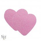 Genouillère & Coudière x 2 - Coeur Enfant Thermocollant - Rose Pailleté Arc-en-ciel Star