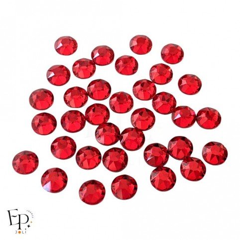 Strass Swarovski thermocollants Rouge Siam clair SS34 7 mm pour vêtements et customisation textile