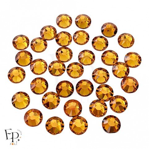 Strass Swarovski thermocollants Topaze SS34 7 mm pour vêtements et customisation textile