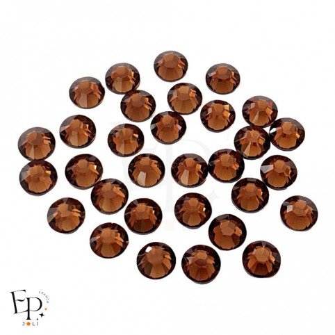 Strass Swarovski thermocollants Smoked Topaz SS34 7 mm pour vêtements et customisation textile