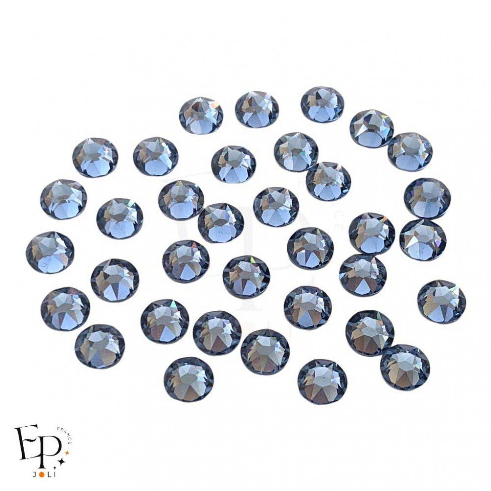 Strass Swarovski thermocollants Denim Blue SS34 7 mm pour vêtements et customisation textile Strass Swarovski thermocollants Denim Blue SS34 7 mm pour vêtements et customisation textile