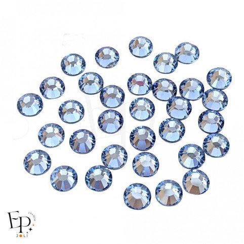 Strass Swarovski thermocollants Light Saphir SS34 7 mm pour vêtements et customisation textile