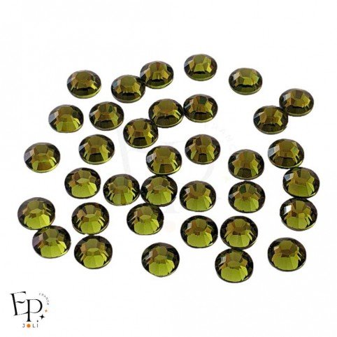 Strass Swarovski thermocollants Olivine SS34 7 mm pour vêtements et customisation textile