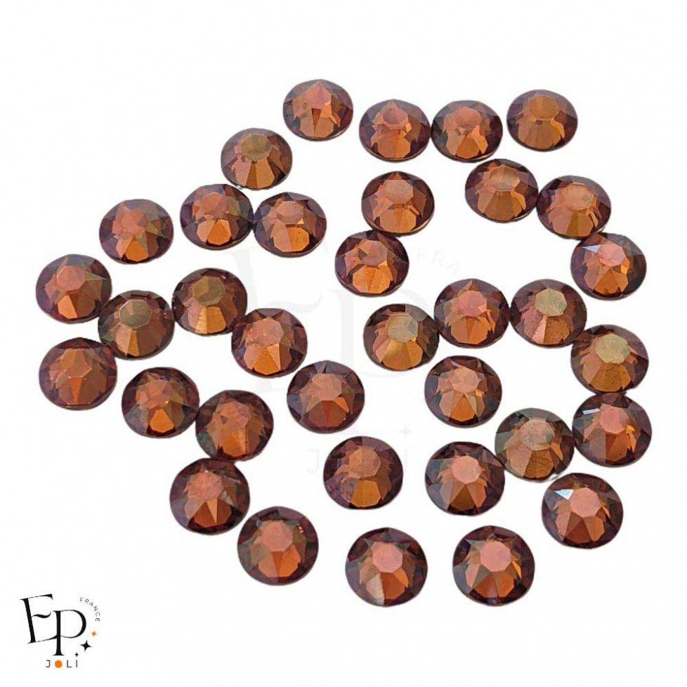 Strass Swarovski thermocollants Crystal Copper SS34 7 mm pour vêtements et customisation textile Strass Swarovski thermocollants Crystal Copper SS34 7 mm pour vêtements et customisation textile