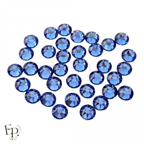 Strass Swarovski thermocollants Saphir SS34 7 mm pour vêtements et customisation textile