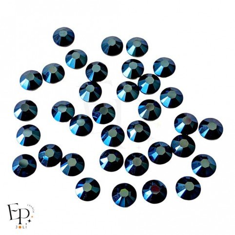 Strass Swarovski thermocollants Crystal Metallic Blue SS34 7 mm pour vêtements et customisation textile
