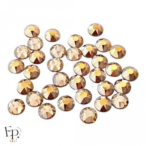 Strass Swarovski thermocollants Crystal Metallic Sunshine SS34 7 mm pour vêtements et customisation textile