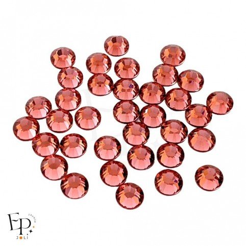 Strass Swarovski thermocollants Padparadscha SS34 7 mm pour vêtements et customisation textile