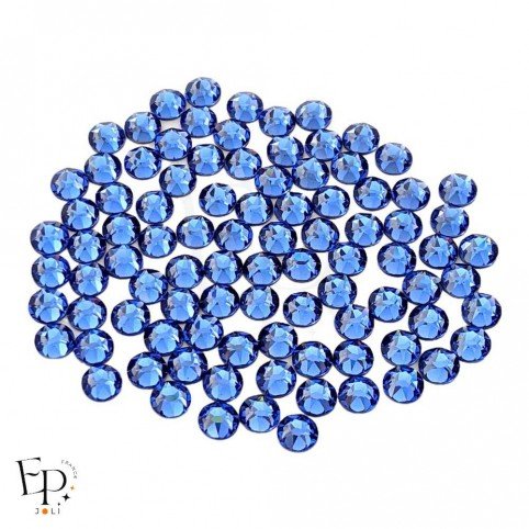 Strass Swarovski Sapphire 5 mm thermocollant – bleu intense et profond