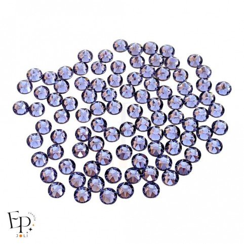 Strass Swarovski thermocollants Tanzanite SS20 5 mm pour vêtements et customisation textile