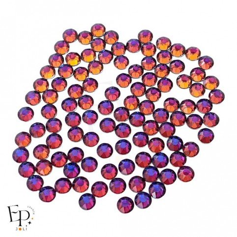 Cristaux XIRIUS 2078 Swarovski Volcano en 5 mm – éclats rouge, violet et orange