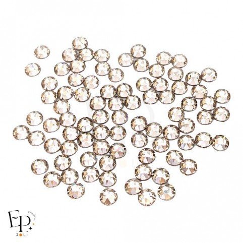 Strass Swarovski Light Silk 5 mm thermocollant – beige nacré au reflet soyeux