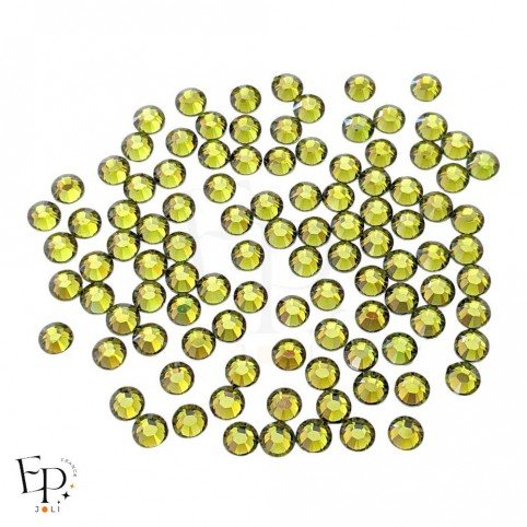 Strass Swarovski Olivine 5 mm thermocollant – vert olive profond et élégant