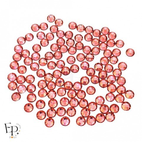 Strass Swarovski Padparadscha 5 mm thermocollant – cristal orange rosé éclatant