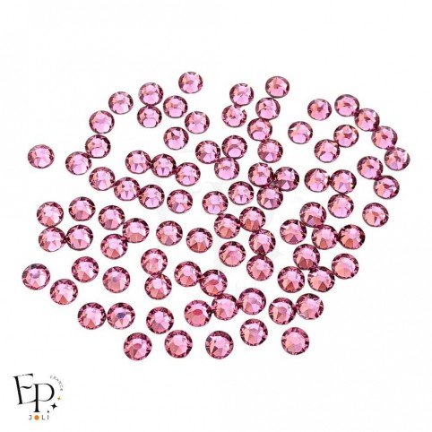 Strass Swarovski Rose 5 mm thermocollant – rose vif et éclatant